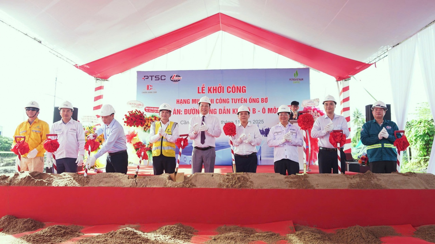 CHUONG DUONG, THE INVESTOR, AND THE GENERAL CONTRACTOR COMMENCE THE CONSTRUCTION OF THE ONSHORE PIPELINE SECTION – BLOCK B – O MON GAS PIPELINE PROJECT IN CAN THO
