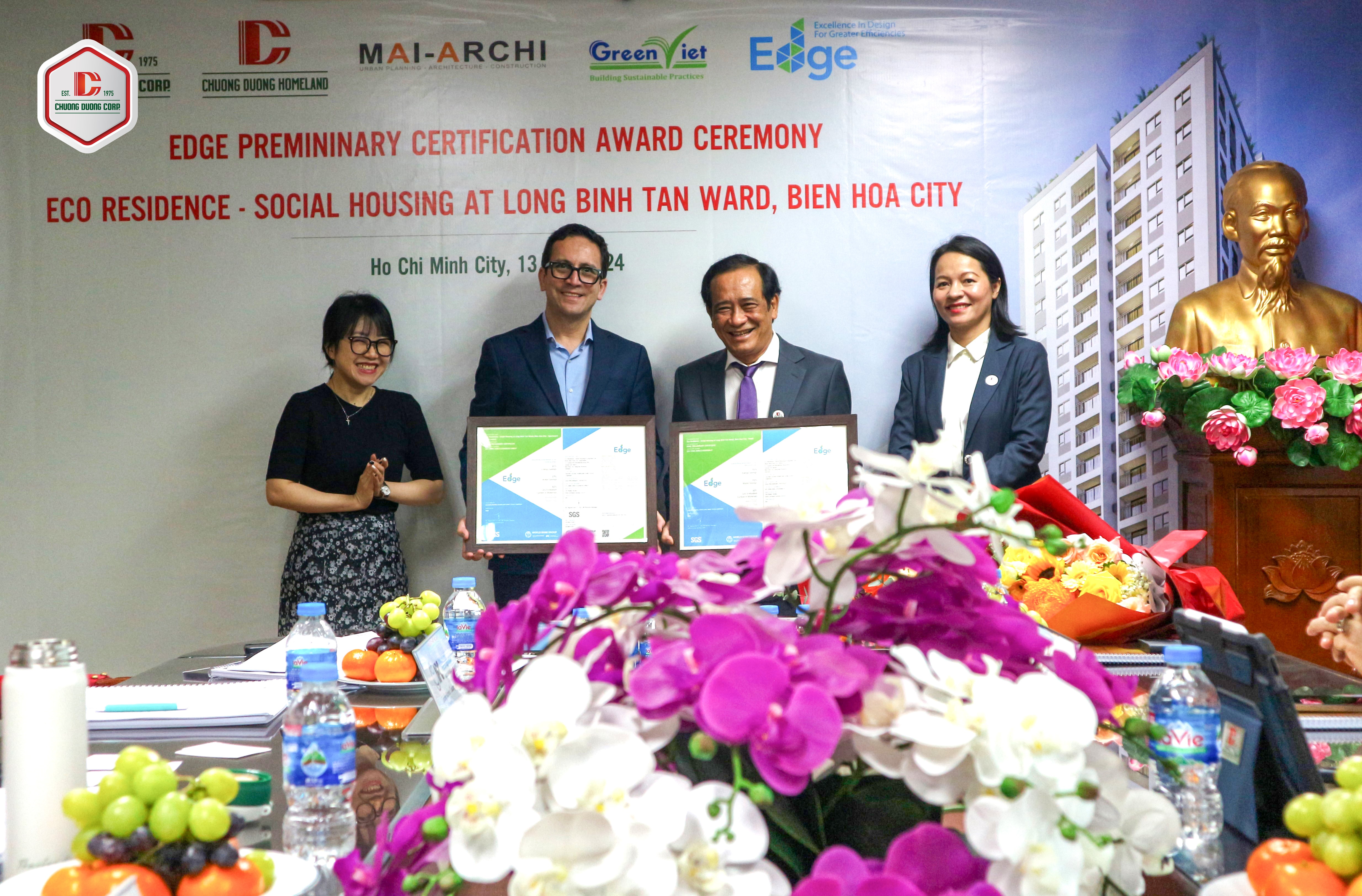 DỰ ÁN NHÀ Ở XÃ HỘI LONG BÌNH TÂN TỰ HÀO ĐẠT CHỨNG CHỈ EDGE PRELIMINARY CERTIFICATE